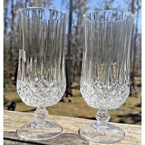 Set of 2 Cristal d'Arques Longchamp Iced Tea Glasses – 7" Discontinued Elegance
